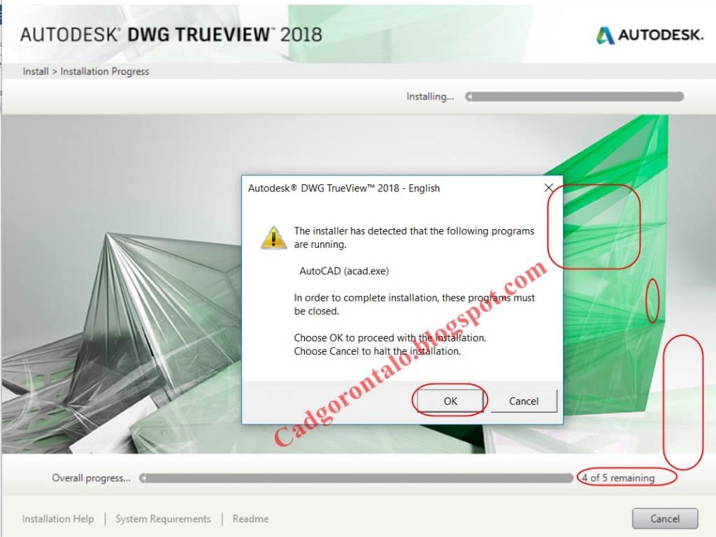 autocad trueview 2018 icon not installing