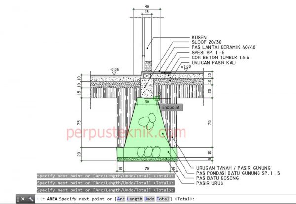 Cara Menghitung Volume Pondasi Jalur Lengkap Dengan Material