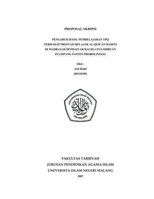 350+ Contoh Judul Skripsi Kuantitatif Pendidikan Agama Islam Yang ...