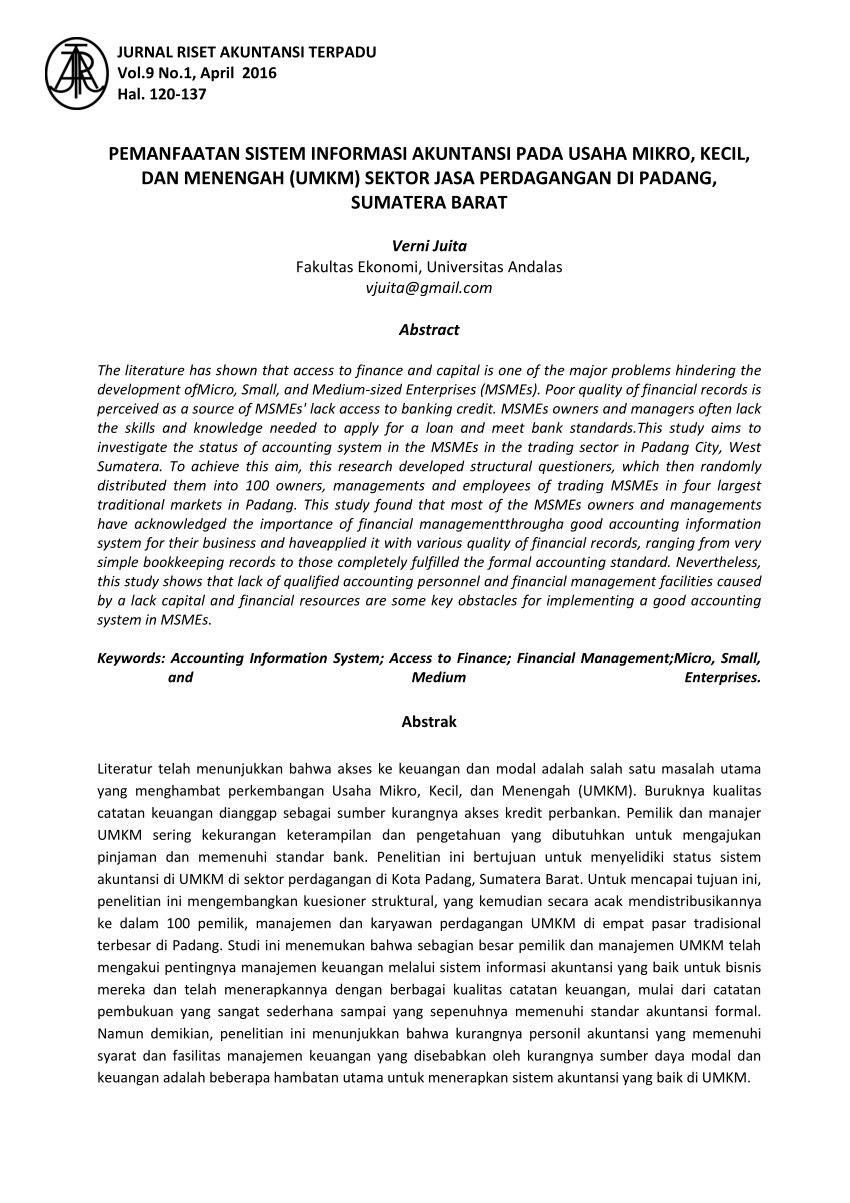 350+ Judul Skripsi Akuntansi Mengenai UMKM, Memahami Keuangan Dan ...